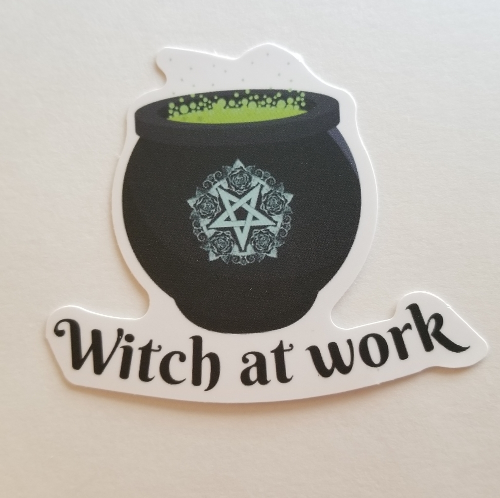 10/$10 Witch At Work Sticker